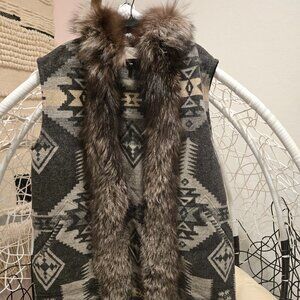 Doubled D Ranch fur trimmed vest